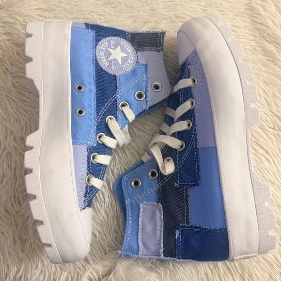 Converse Chuck Taylor All Star Hi Lugged Sneaker In Denim Patchwork - NIB - Picture 8 of 14